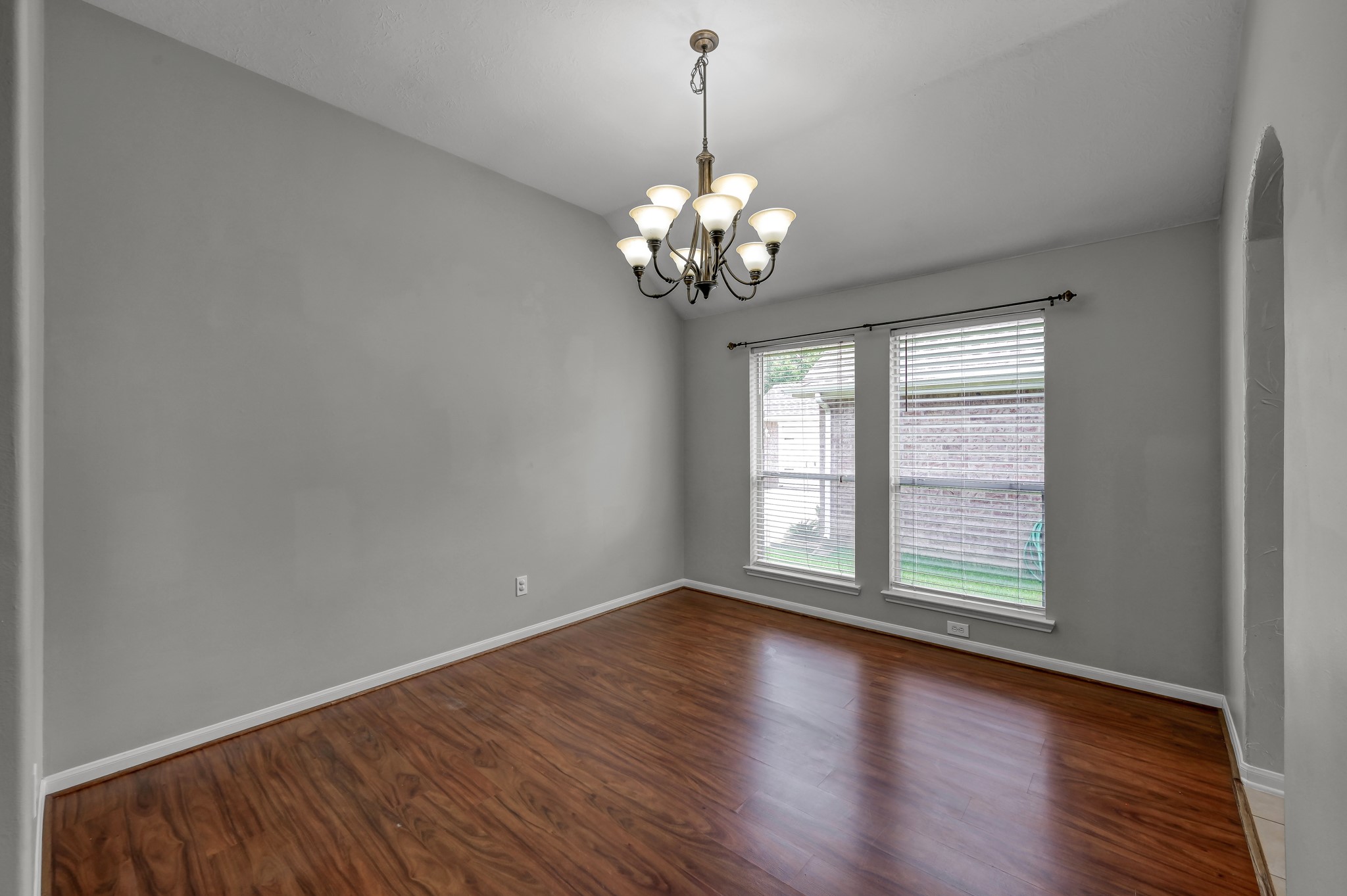 21331 Timber Pines Drive Spring, TX 77388 - Photo 6 of 22 This formal dining space has vaulted ceilings and is anchored by a chandelier! Many holiday and family meals would be welcomed here, and even a few late night card games with the neighbors would be great too!