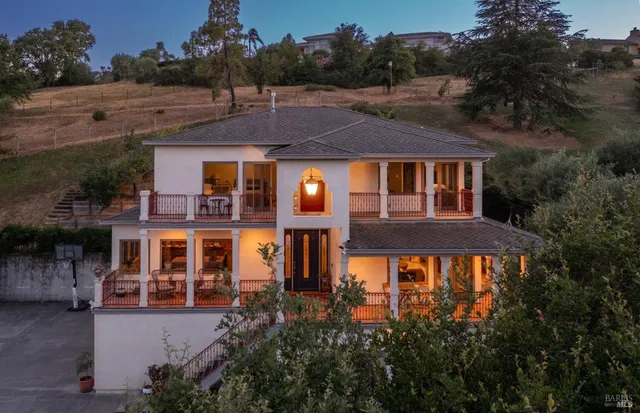 an aerial view of multiple house