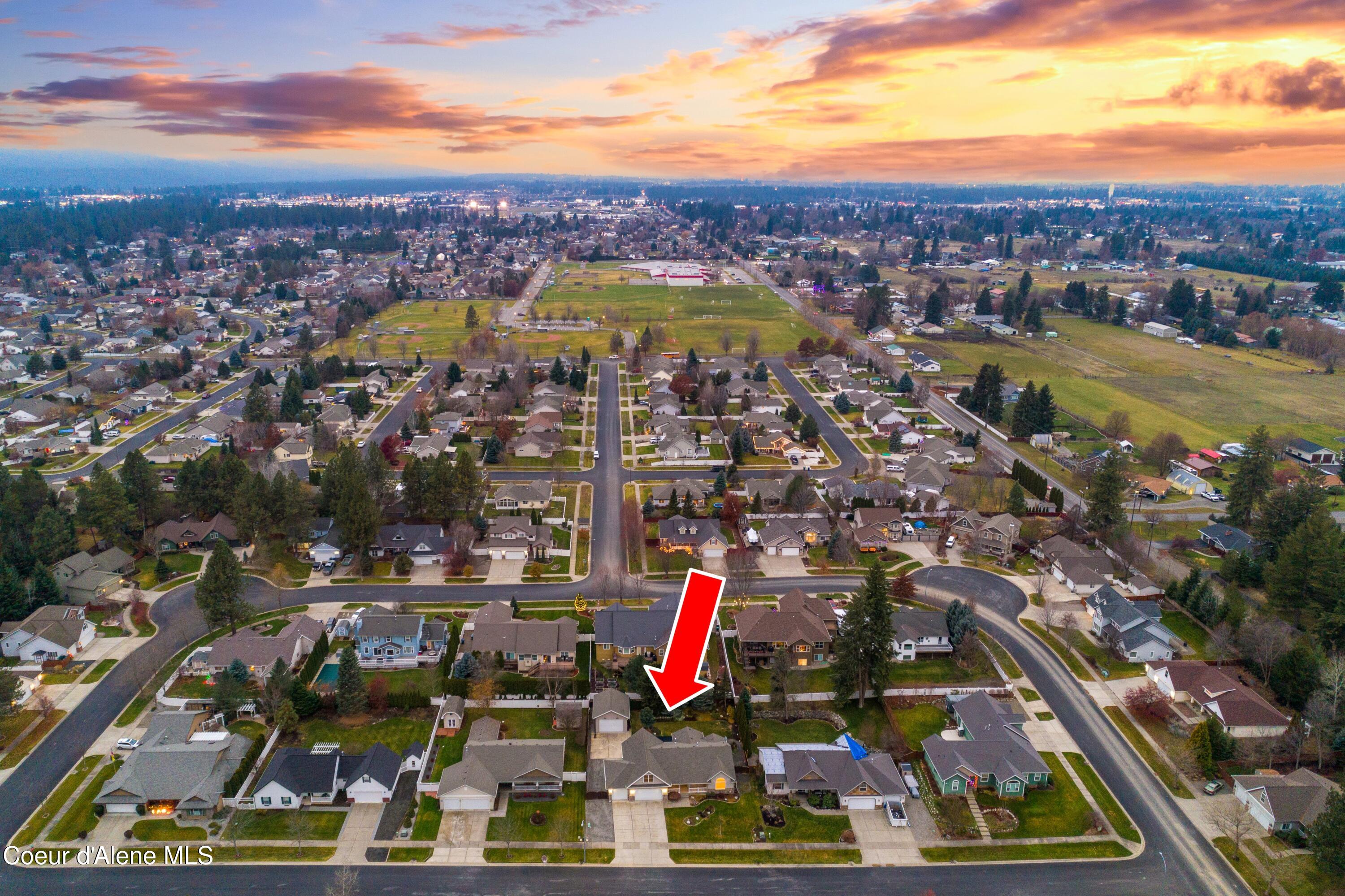 5519 North Wade Street Coeur D'Alene, ID 83815 - Photo 40 of 57 Aerial_5519NWadeSt_Twilight3_Arr