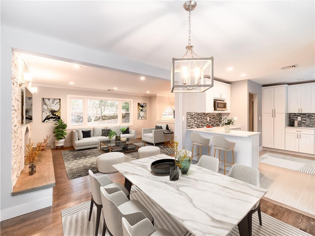 155 Kitchawan Road Pound Ridge, NY 10576 - Photo 1 of 1 Virtually Staged Dining Room/Living Room