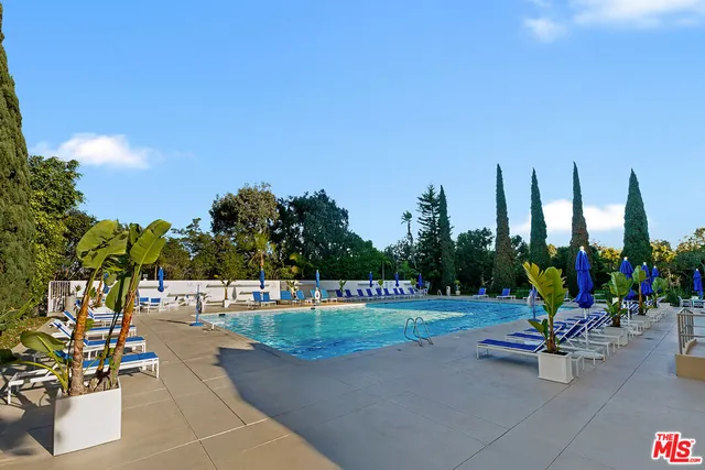 a view of a park with swings