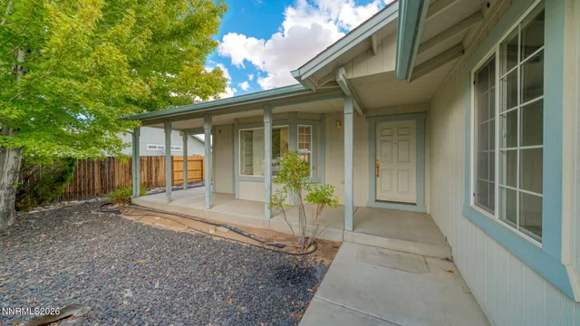 a view of a house with a porch