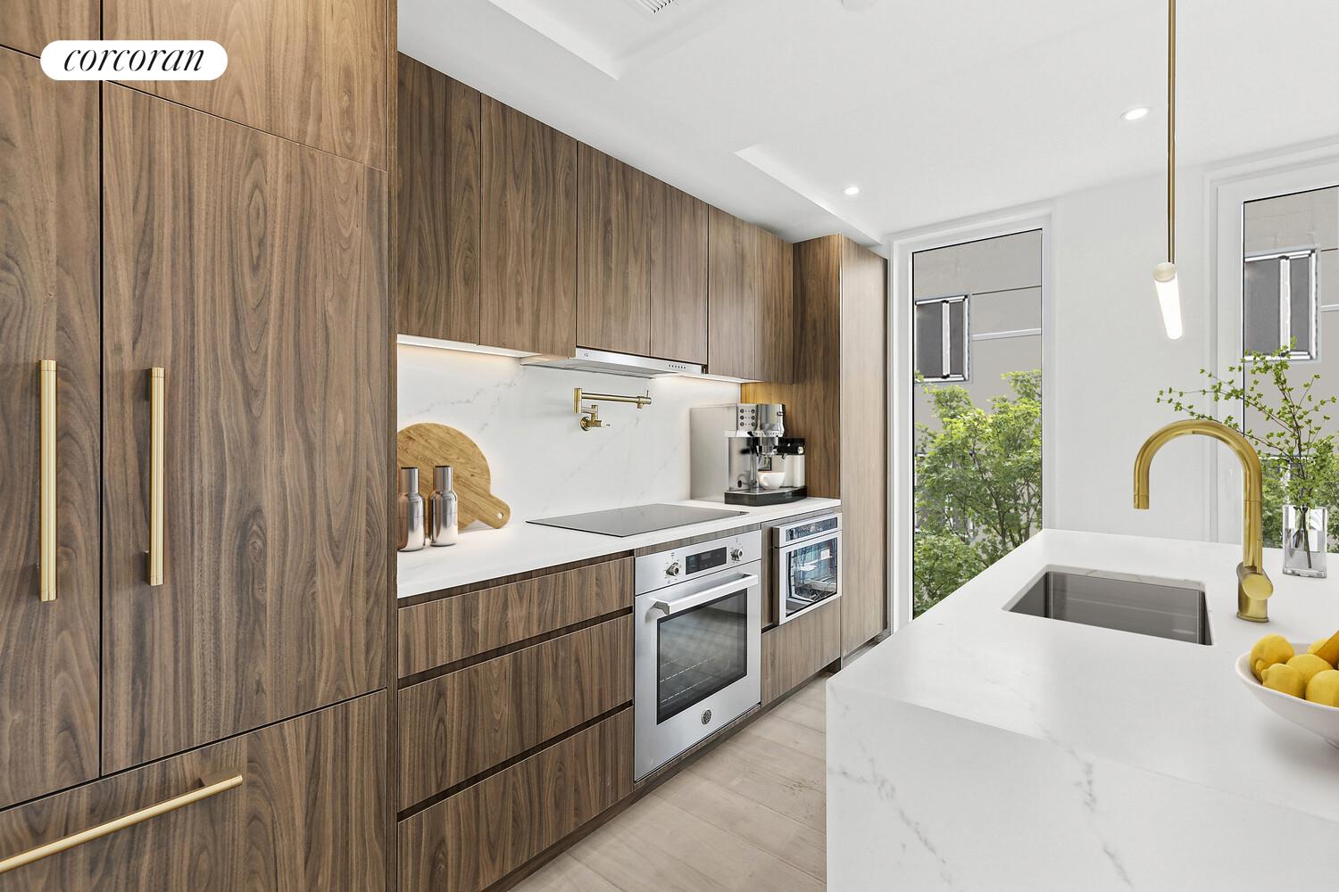 625 New York Avenue, Unit 6B Brooklyn, NY 11203 - Photo 3 of 16 a kitchen with stainless steel appliances granite countertop a sink and a stove top oven