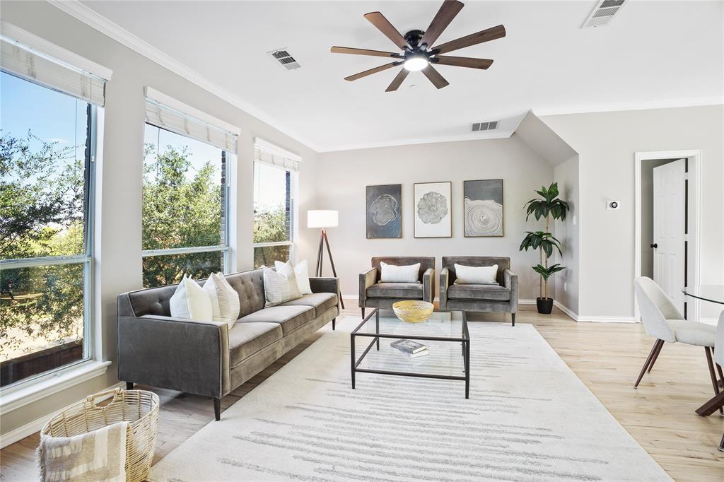 2700 Club Ridge Drive, Unit 2 Lewisville, TX 75067 - Photo 8 of 25 a living room with furniture and a large window