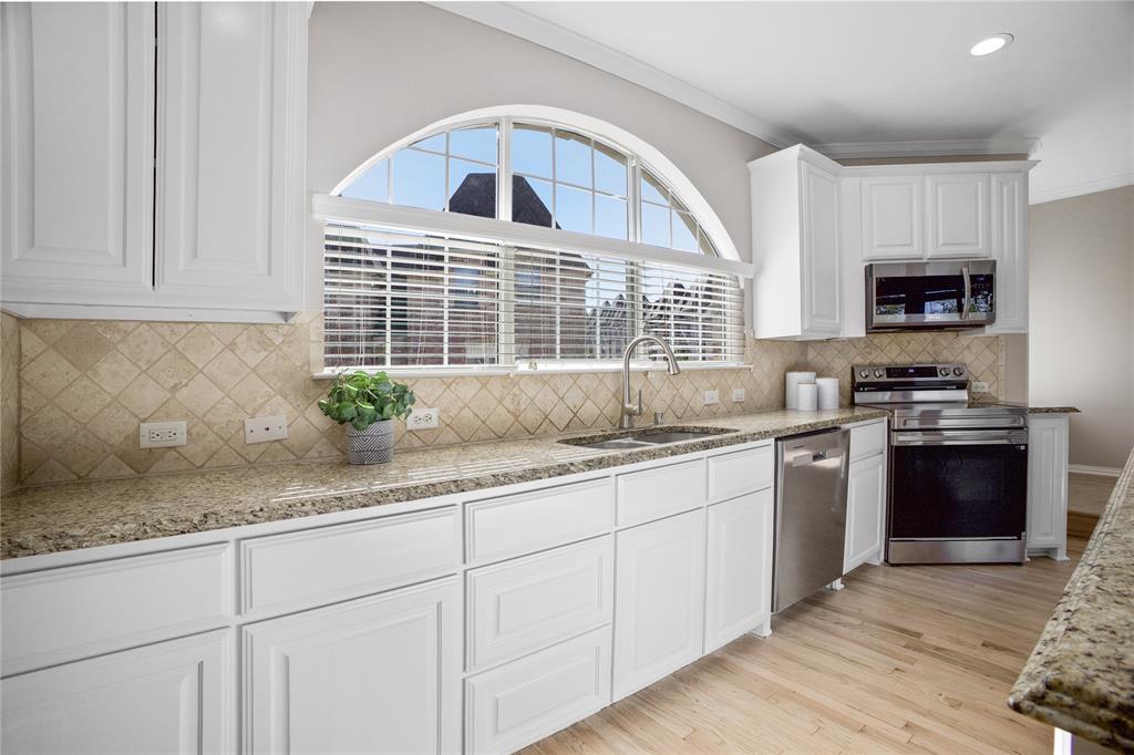 2700 Club Ridge Drive, Unit 2 Lewisville, TX 75067 - Photo 10 of 25 a kitchen with granite countertop a sink stainless steel appliances and cabinets