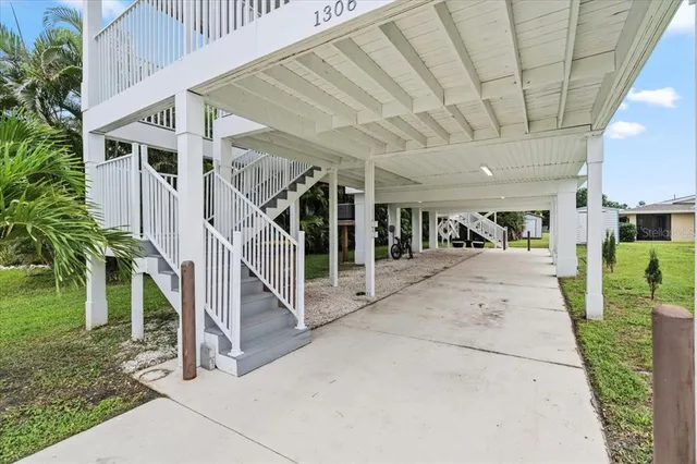 a view of yard along with trees