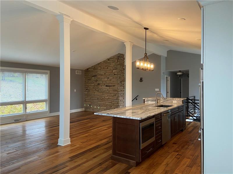 2245 Ridge Drive Mars, PA 16046 - Photo 4 of 15 Beautiful stone accent wall and view of high ceiling.