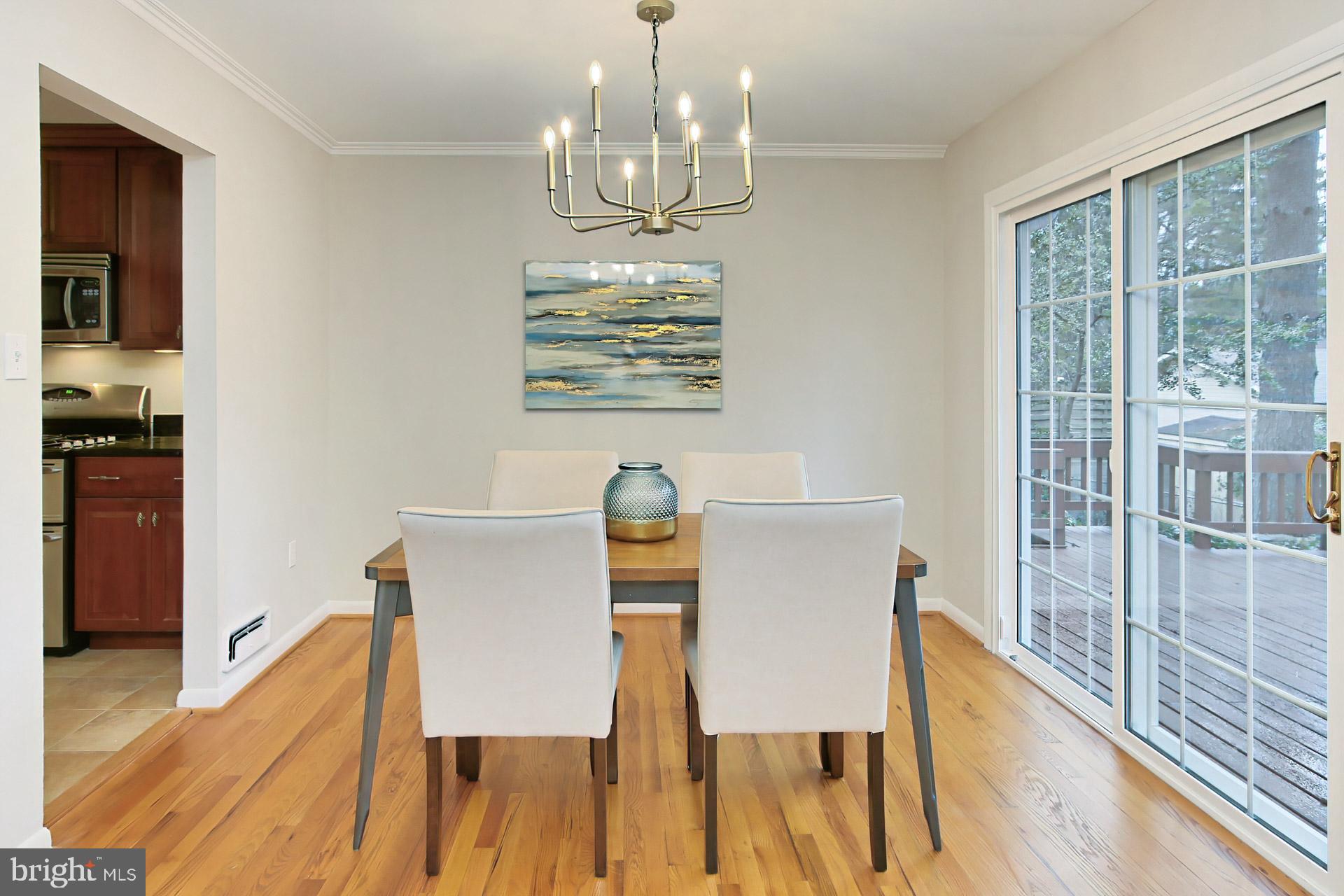 6313 Alberta Street Springfield, VA 22152 - Photo 13 of 45 Dining room with sliding glass door to rear deck