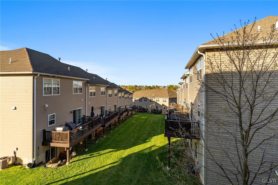 Courtyard view from deck
