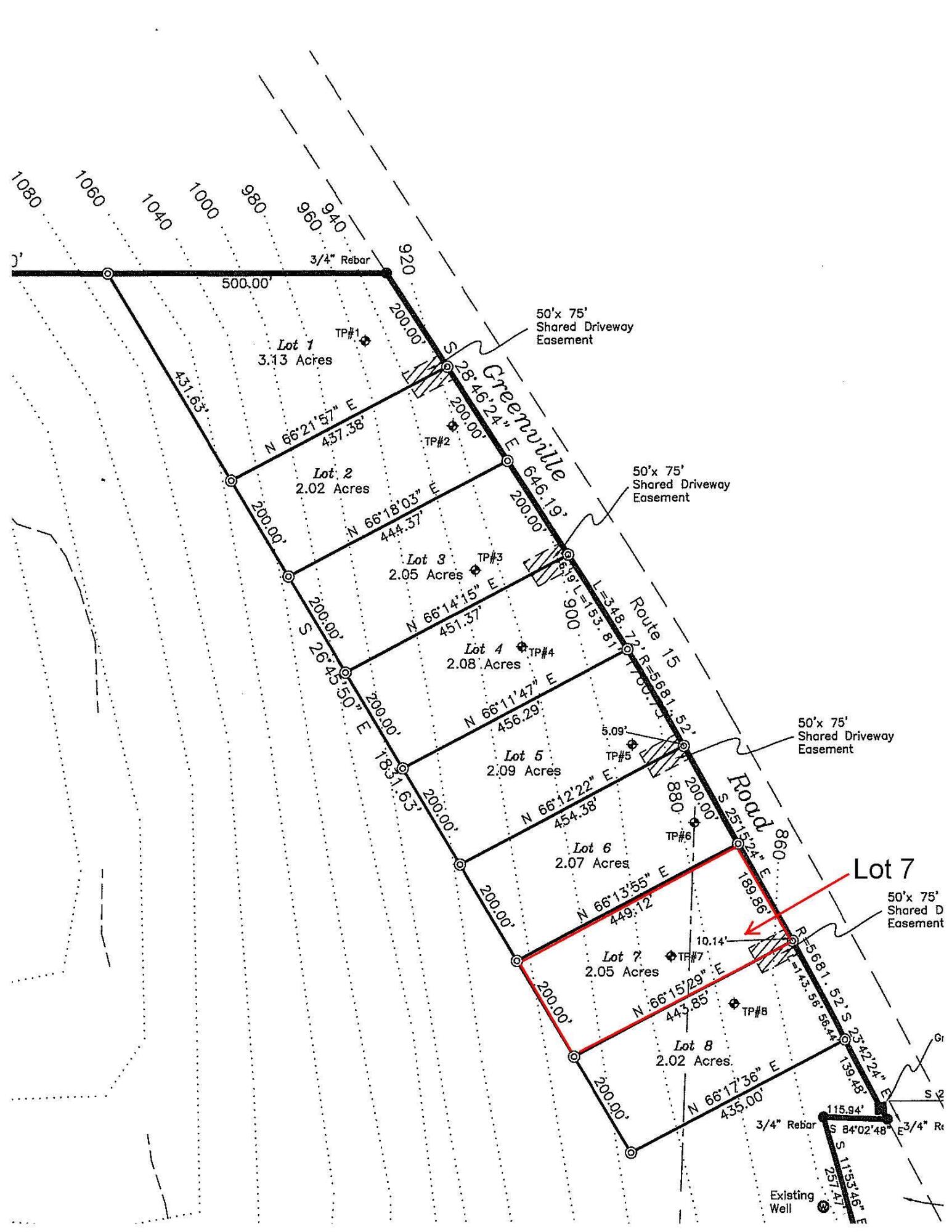 L7 Greenville Road Monson, ME 04464 - Photo 4 of 6 survey showing lot 7
