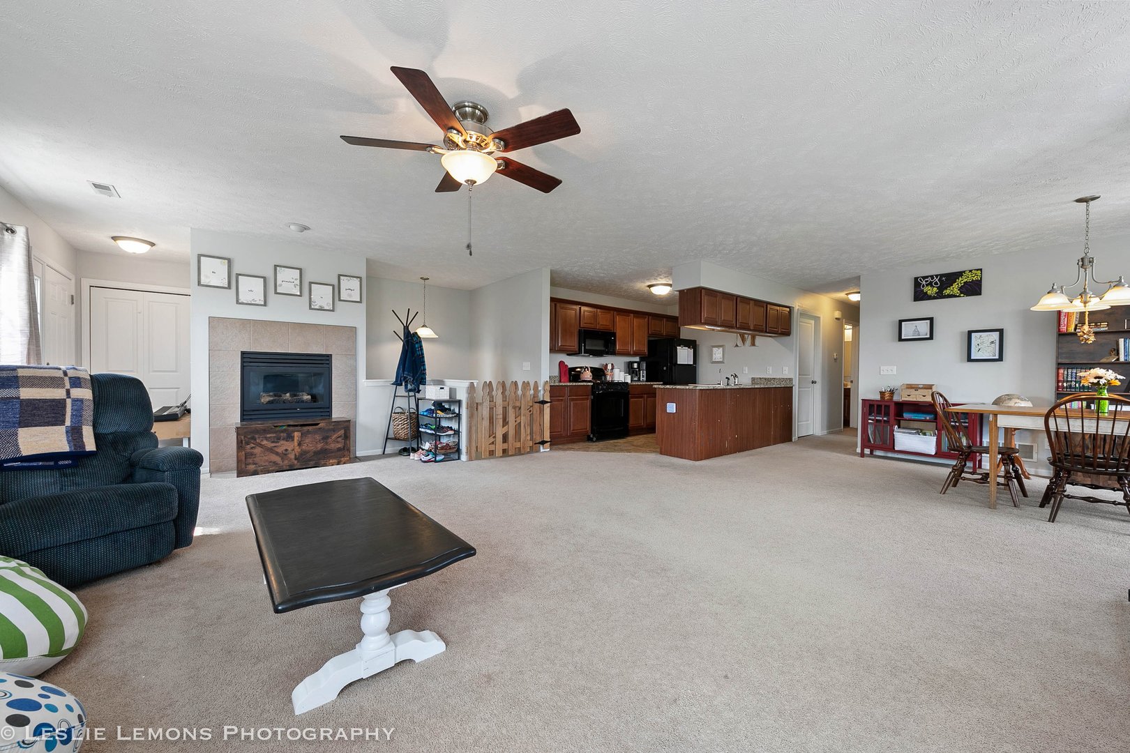 581 Stonegate Drive Sycamore, IL 60178 - Photo 19 of 23 a living room with furniture and a fireplace