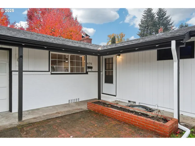 a front view of a house with windows