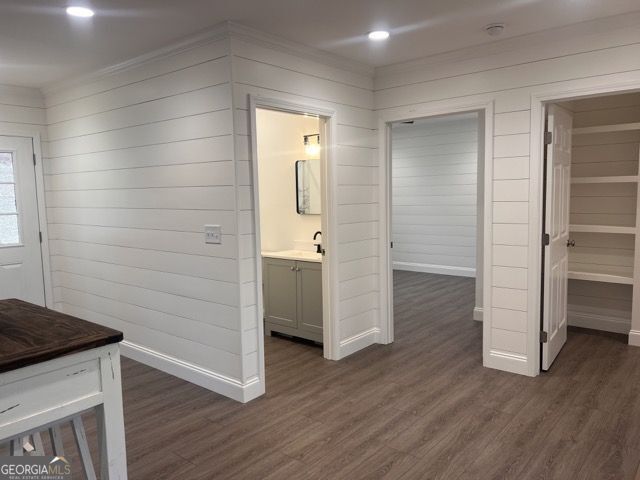 410 Lakeside Hills Road Martin, GA 30557 - Photo 21 of 53 wooden floor in an empty room and a kitchen