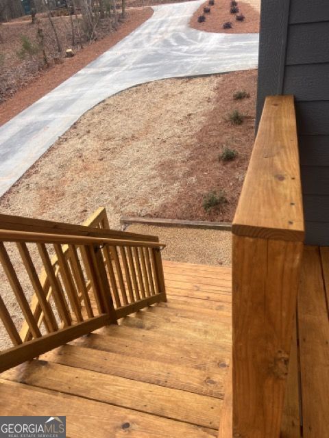 410 Lakeside Hills Road Martin, GA 30557 - Photo 36 of 53 a view of stairs with wooden floor