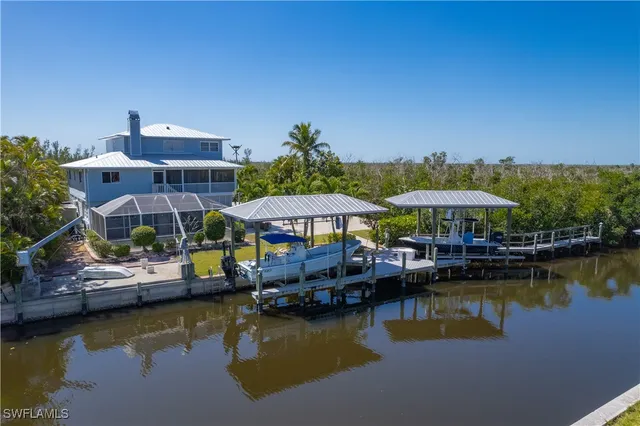a view of a lake with houses