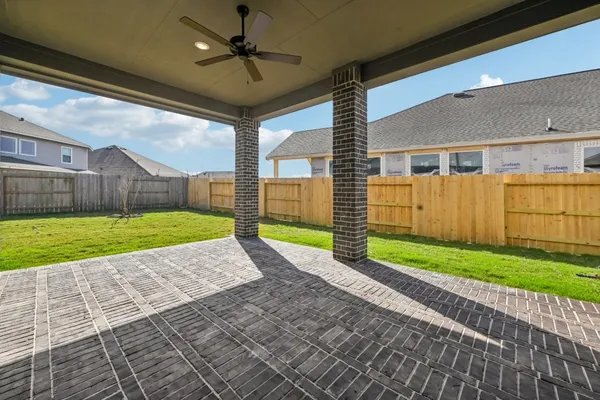a view of a backyard with a garden