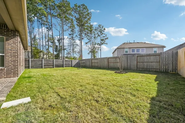a view of a backyard