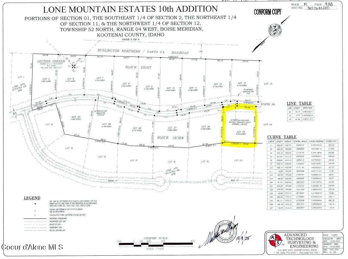 L35-b7 North Eclipse Road Rathdrum, ID 83858 - Photo 5 of 6 Plat