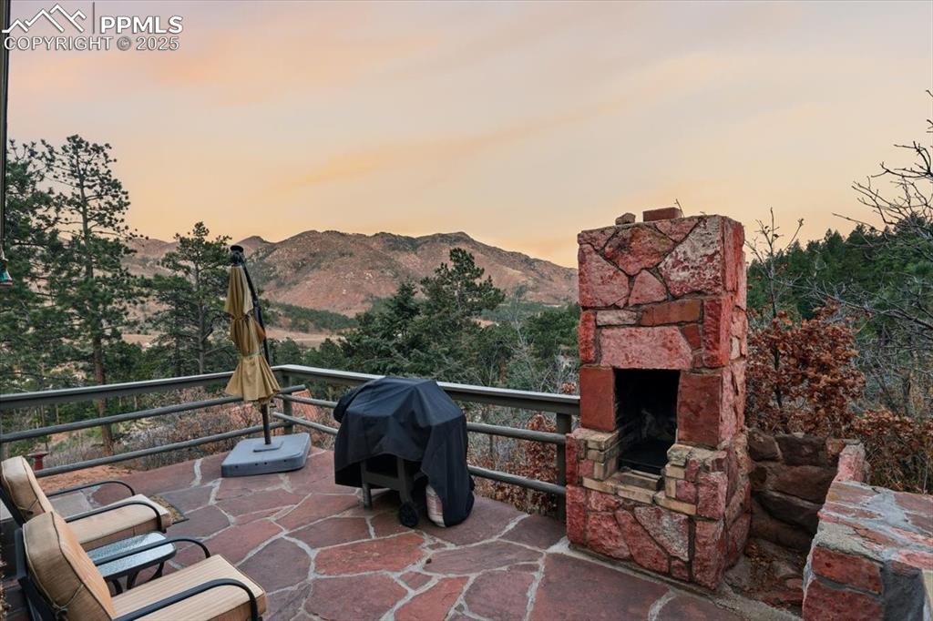 9445 Mohawk Trail Cascade, CO 80809 - Photo 27 of 47 a terrace view with sitting space