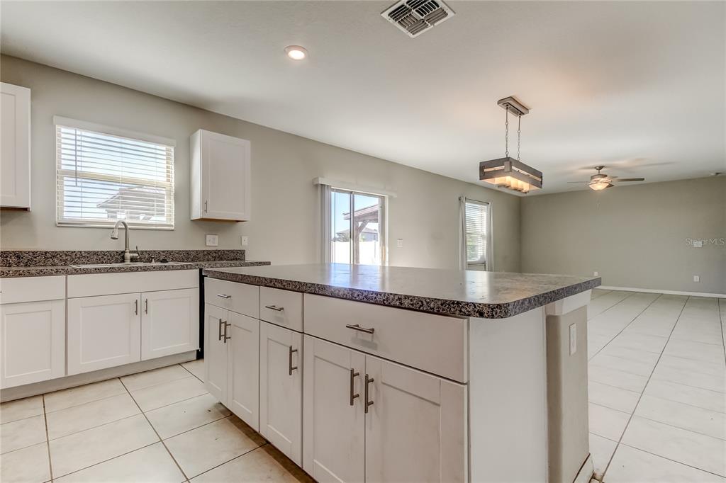 6362 Spider Lily Way New Port Richey, FL 34653 - Photo 21 of 47 a kitchen with granite countertop cabinets a sink and appliances