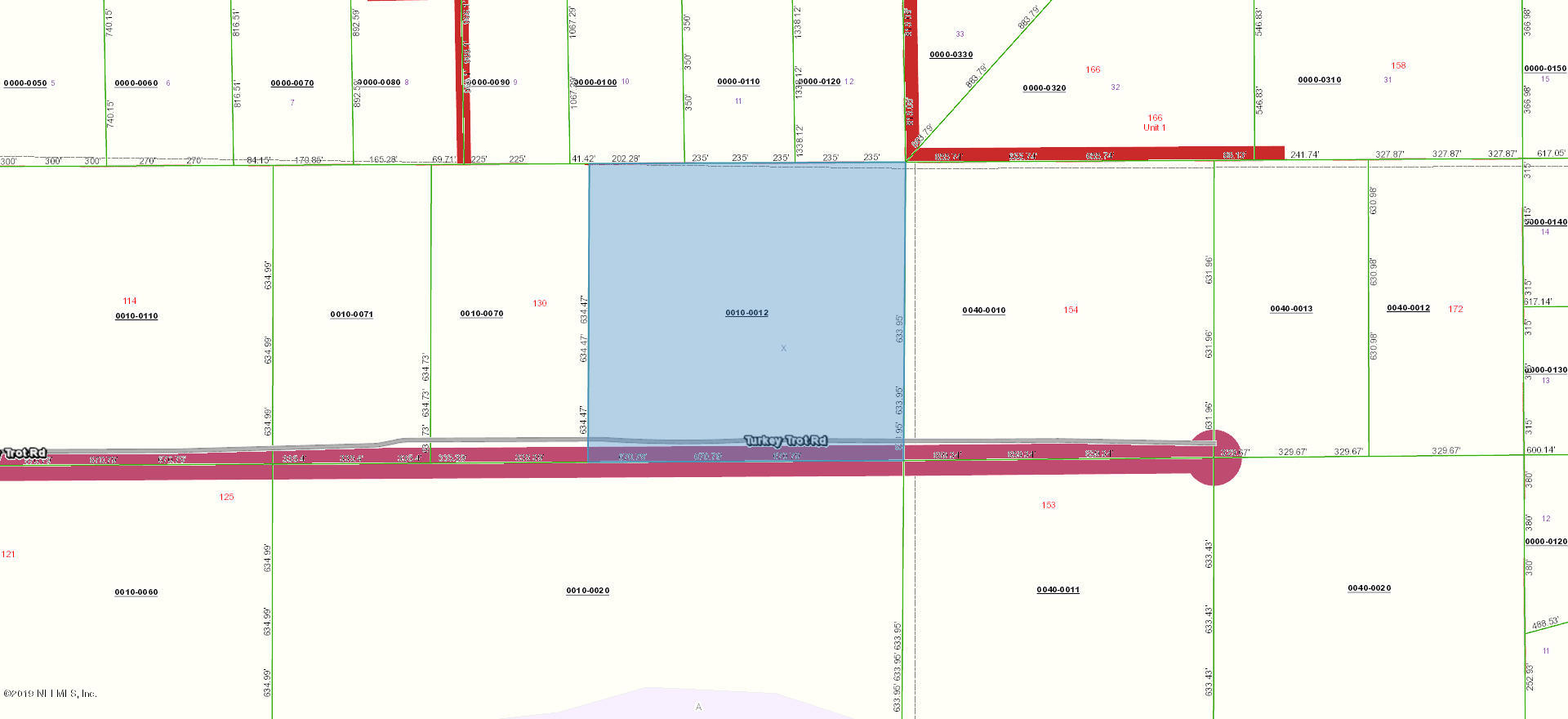 Turkey Trot Rd map