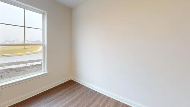 an empty room with a window