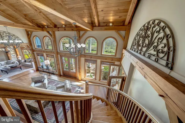 a view of porch with seating space