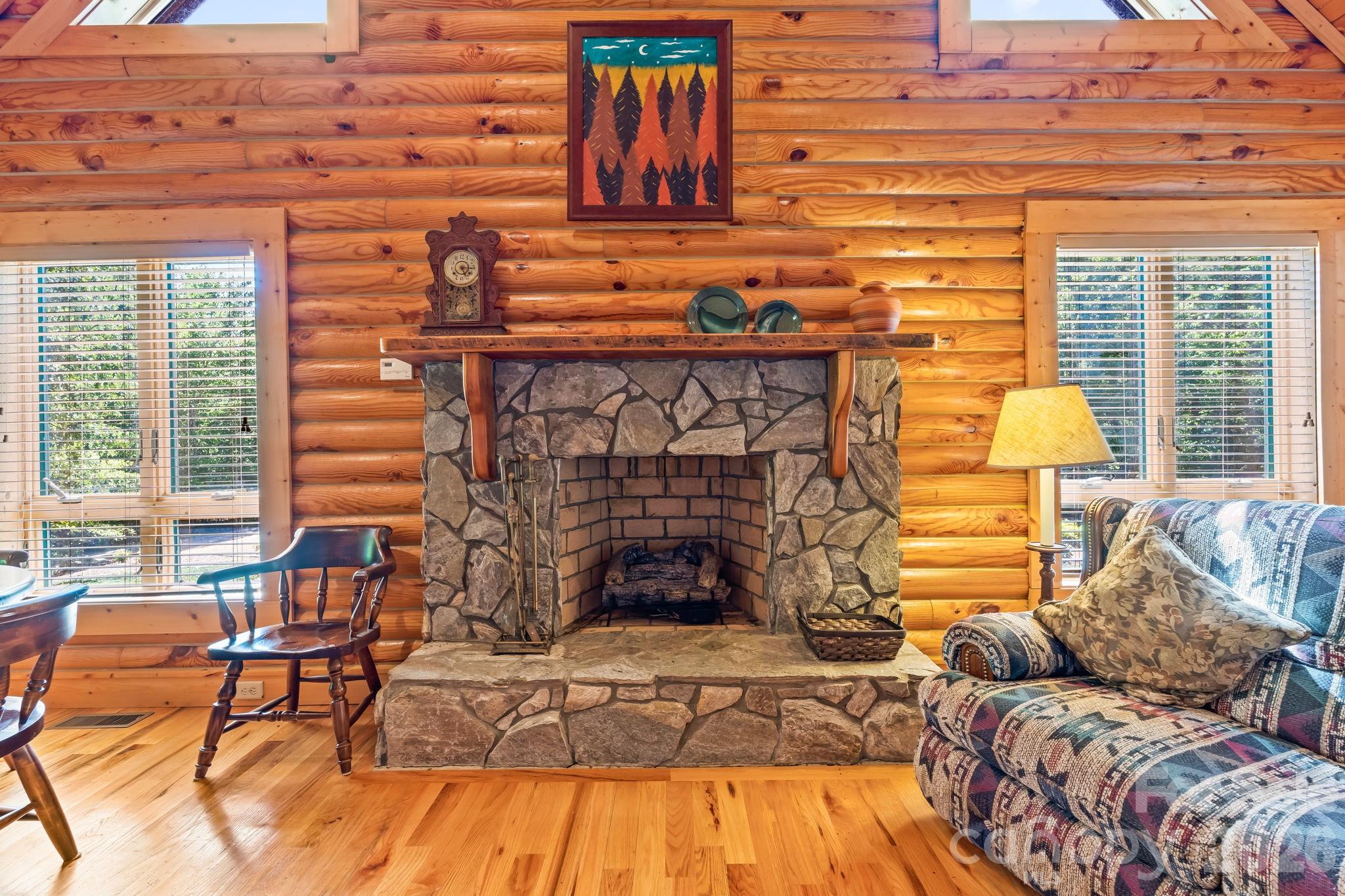 3341 Peniel Road Tryon, NC 28782 - Photo 11 of 48 a living room with furniture and a fireplace