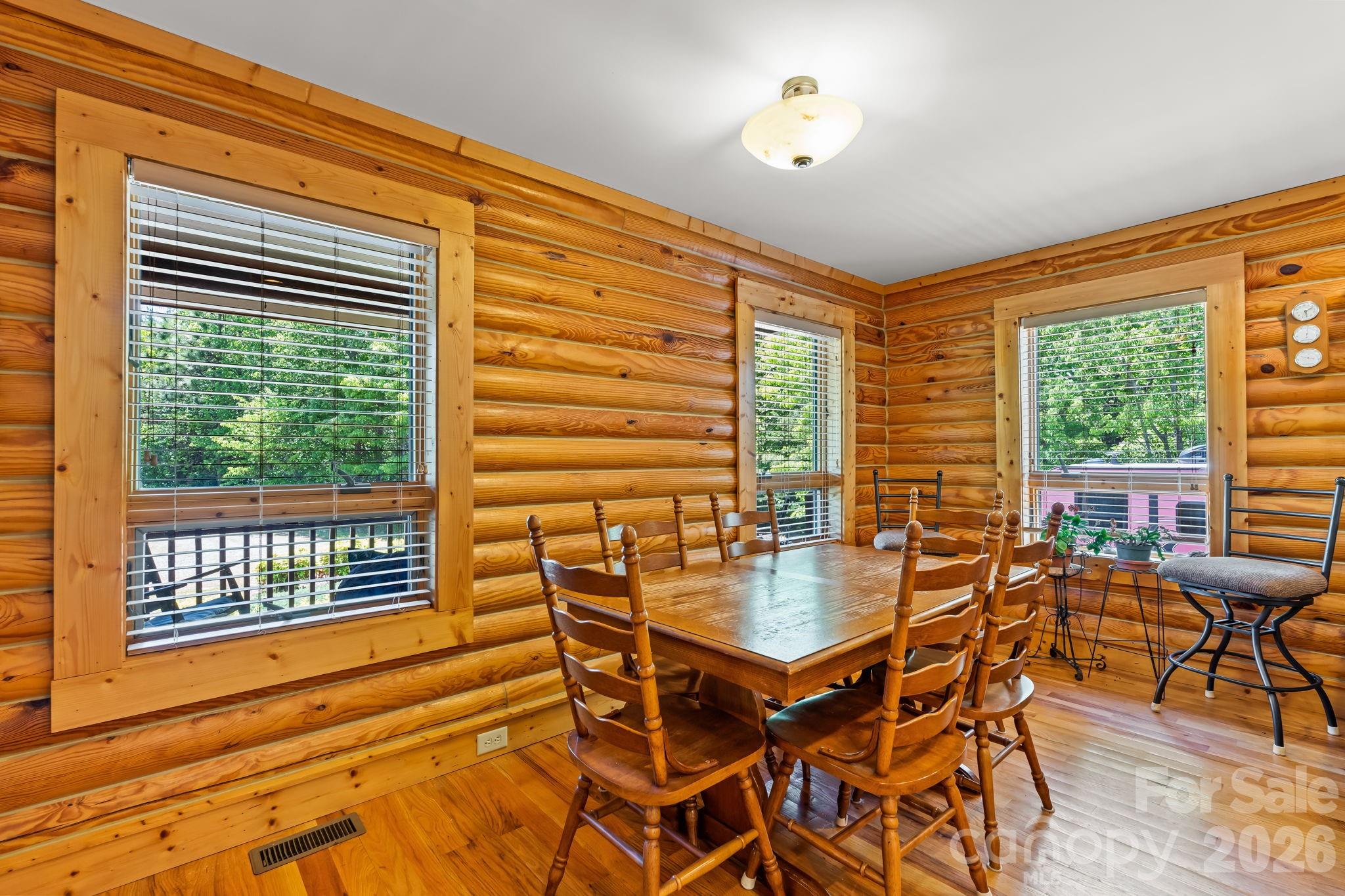 3341 Peniel Road Tryon, NC 28782 - Photo 18 of 48 a dining room with furniture and wooden floor