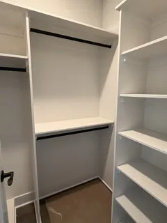 a close view of closet