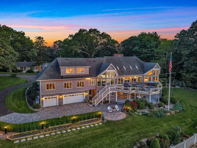 a view of a lake with a mountain