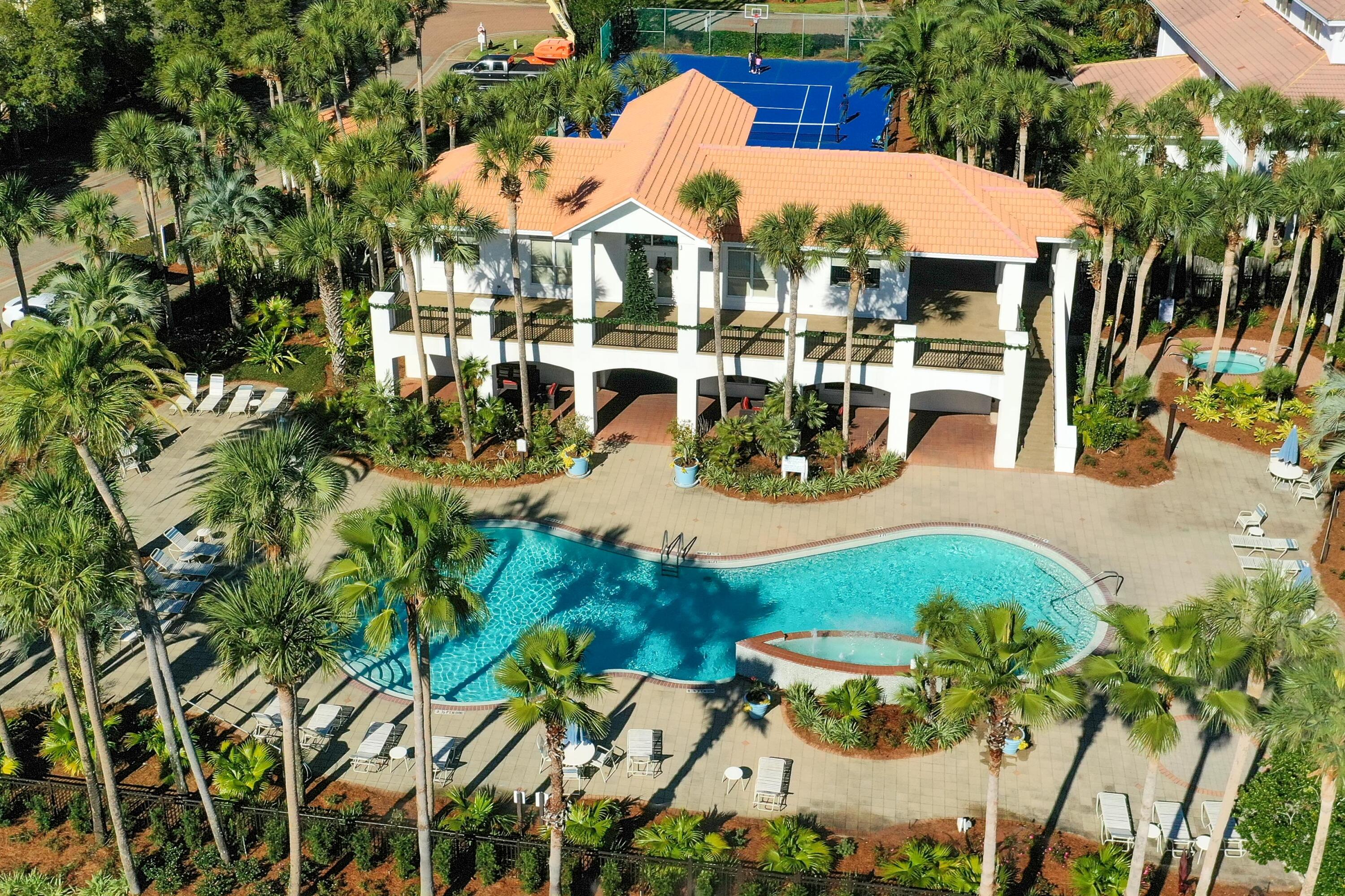 4627 Sunset Pointe Destin, FL 32541 - Photo 61 of 64 an aerial view of residential houses with outdoor space and trees all around
