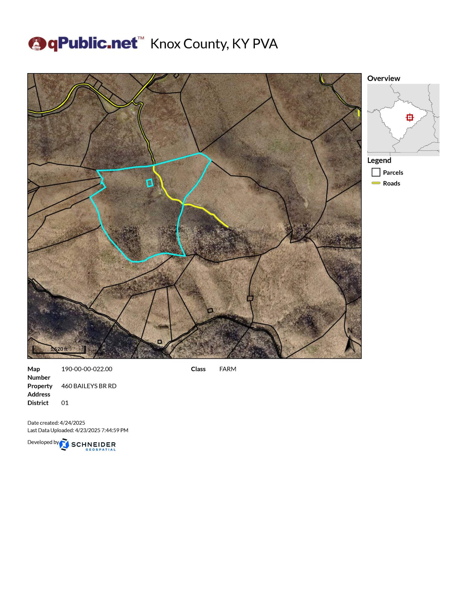 460 Bailey Branch Road Walker, KY 40997 - Photo 6 of 6 Jesse PVA Map