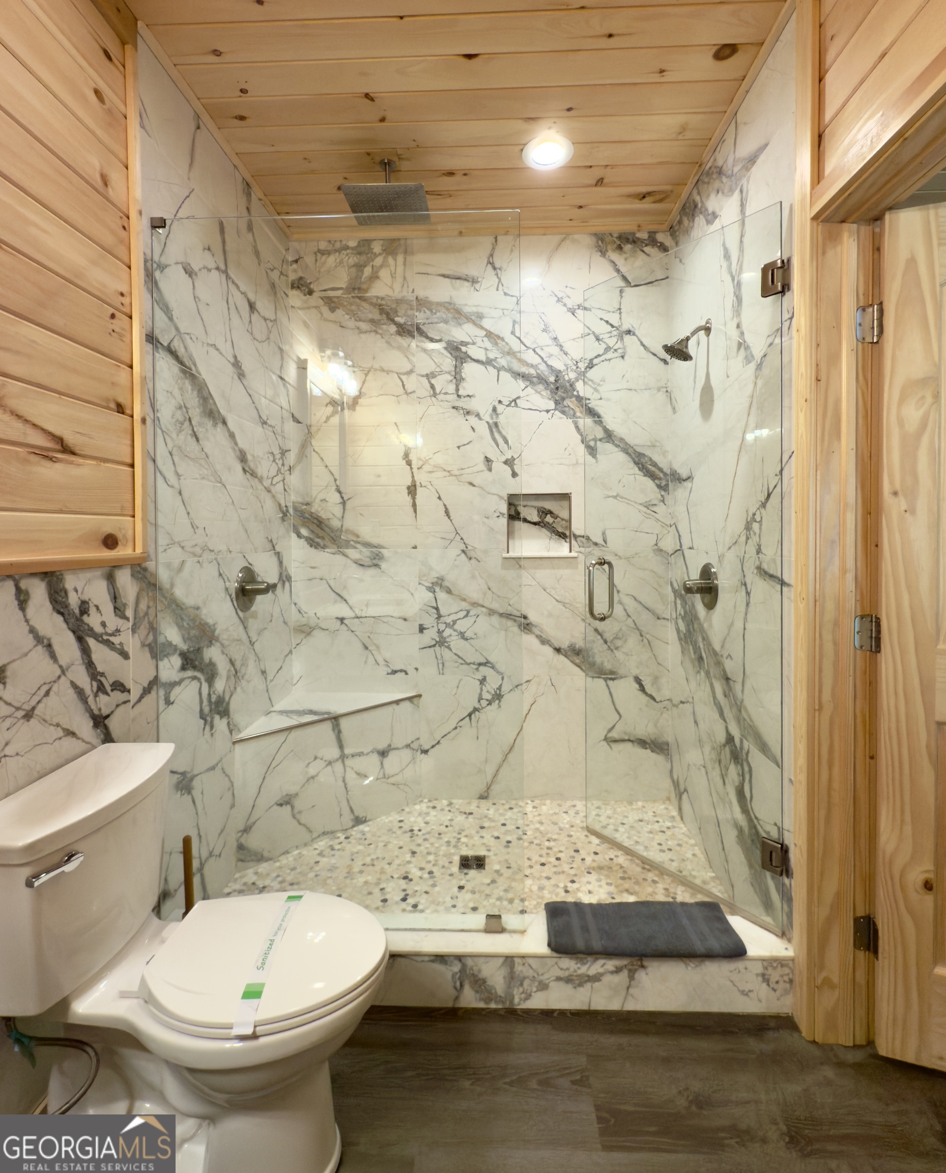 469 Vista View Place Cleveland, GA 30528 - Photo 25 of 39 a bathroom with a sink toilet and shower