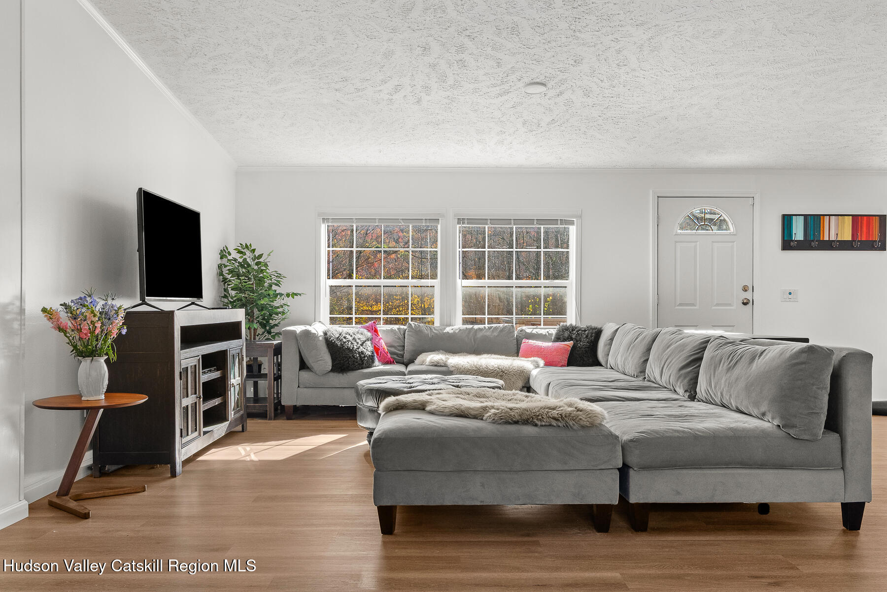 2685 Red Kill Road Fleischmanns, NY 12430 - Photo 17 of 31 a living room with furniture a flat screen tv and a window