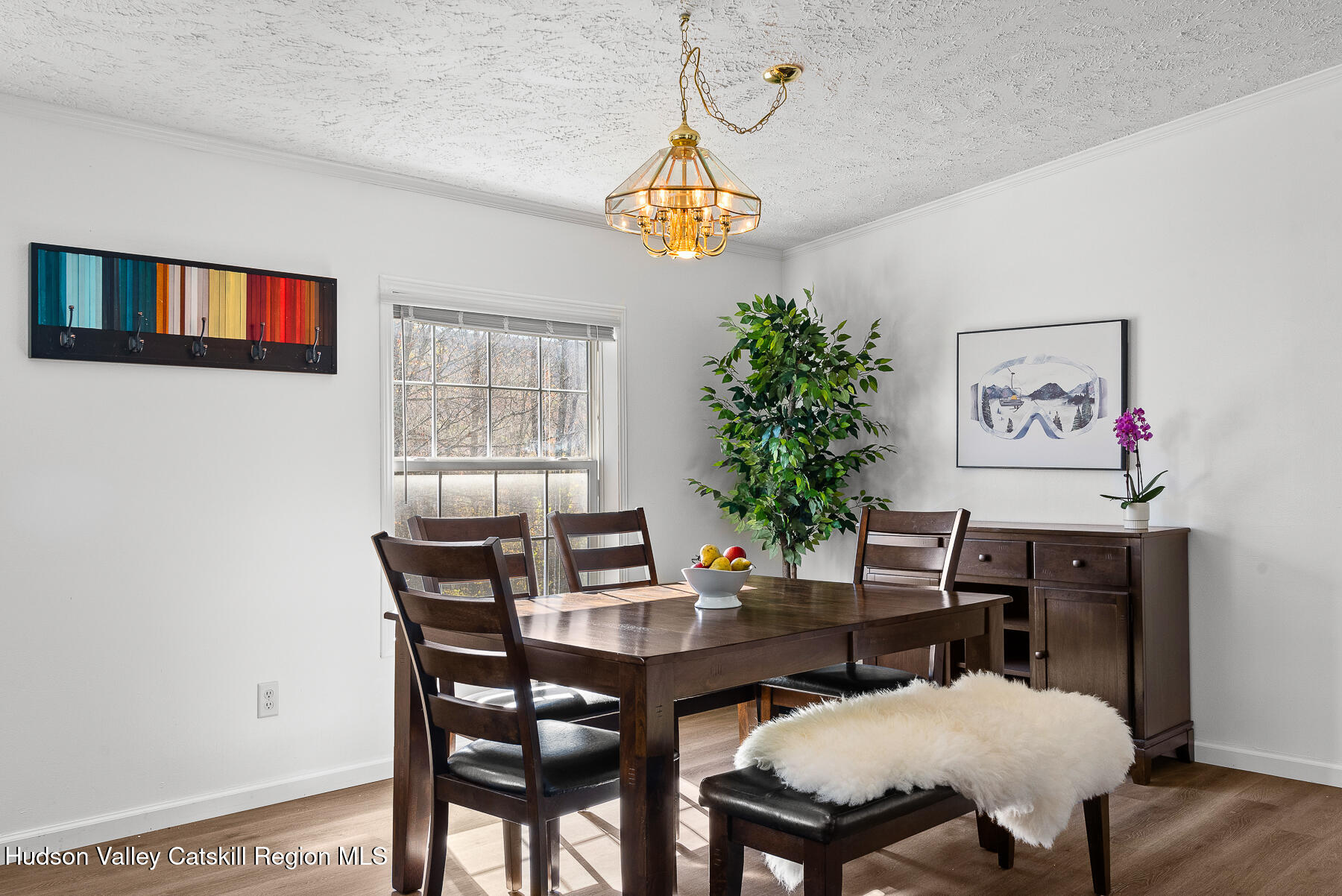 2685 Red Kill Road Fleischmanns, NY 12430 - Photo 18 of 31 a view of a dining room with furniture window and wooden floor