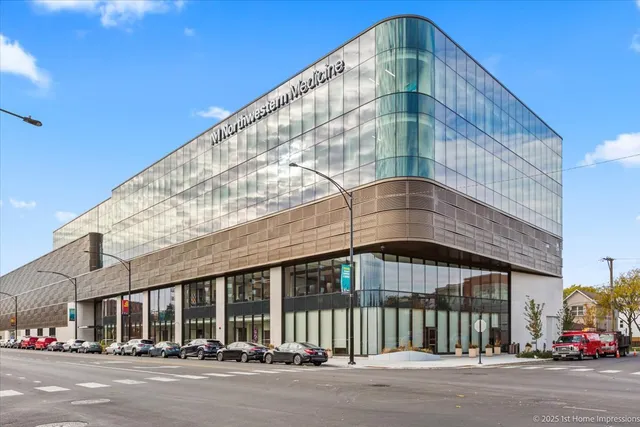 a front view of a building