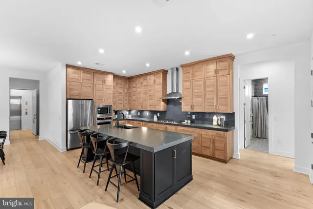 front view of building with a door