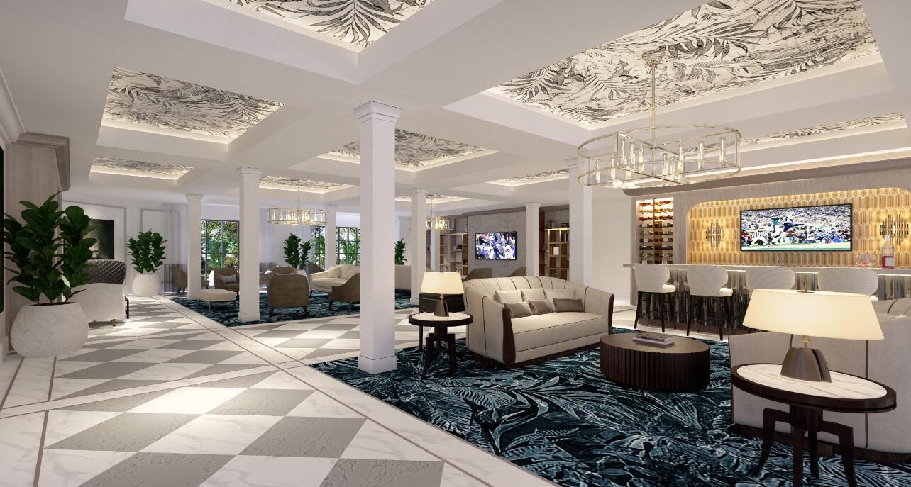 5400 Broken Sound Boulevard Northwest, Unit 201 Boca Raton, FL 33487 - Photo 4 of 10 a living room with furniture and a large mirror