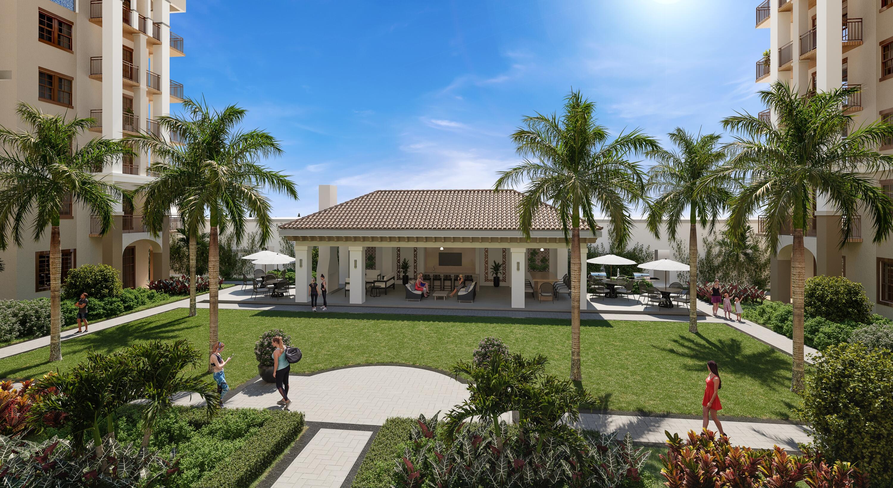 5400 Broken Sound Boulevard Northwest, Unit 201 Boca Raton, FL 33487 - Photo 8 of 10 a view of a white house with a big yard and potted plants