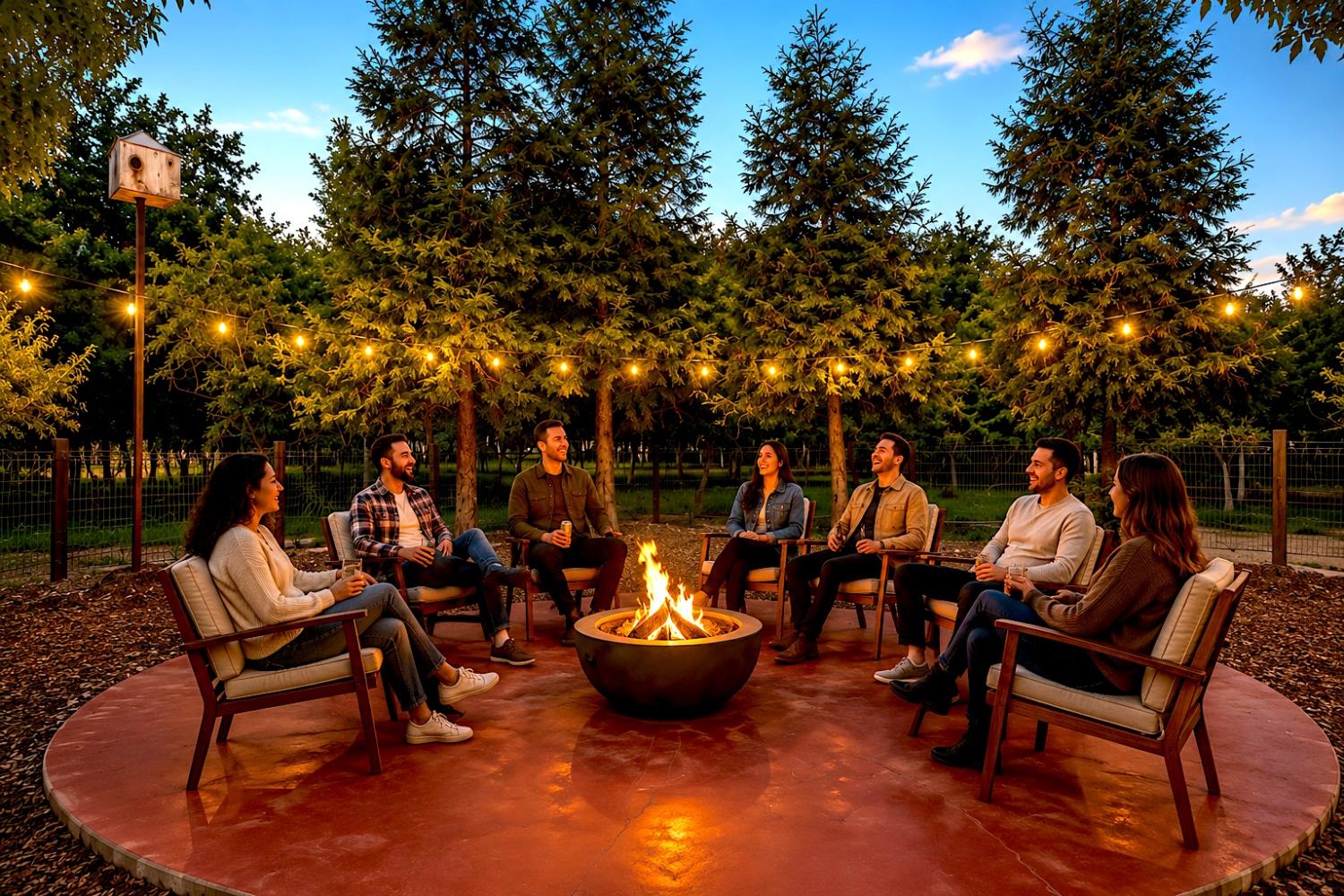 13626 West Harding Road Turlock, CA 95380 - Photo 35 of 43 AI staged. Characters added. This outdoor area is AMAZING!