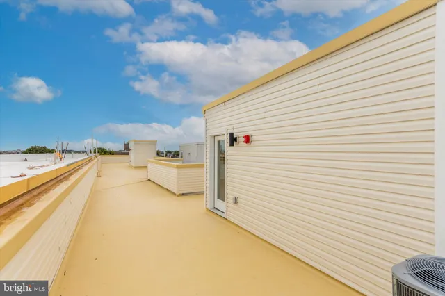 a view of a terrace with outdoor seating