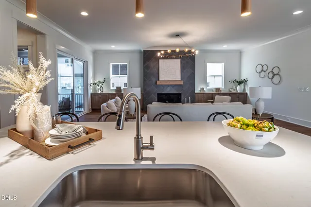 a view of a porch with furniture and a window