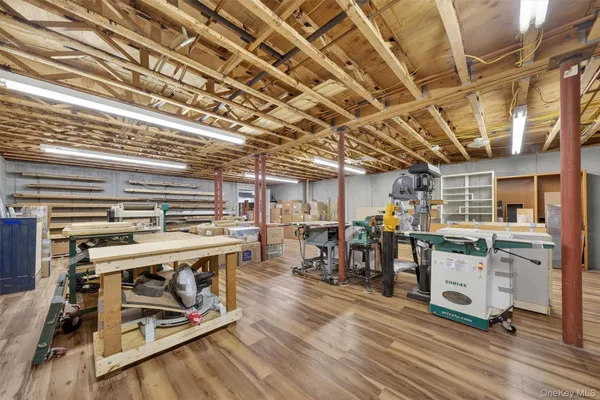 a view of a yard with trees