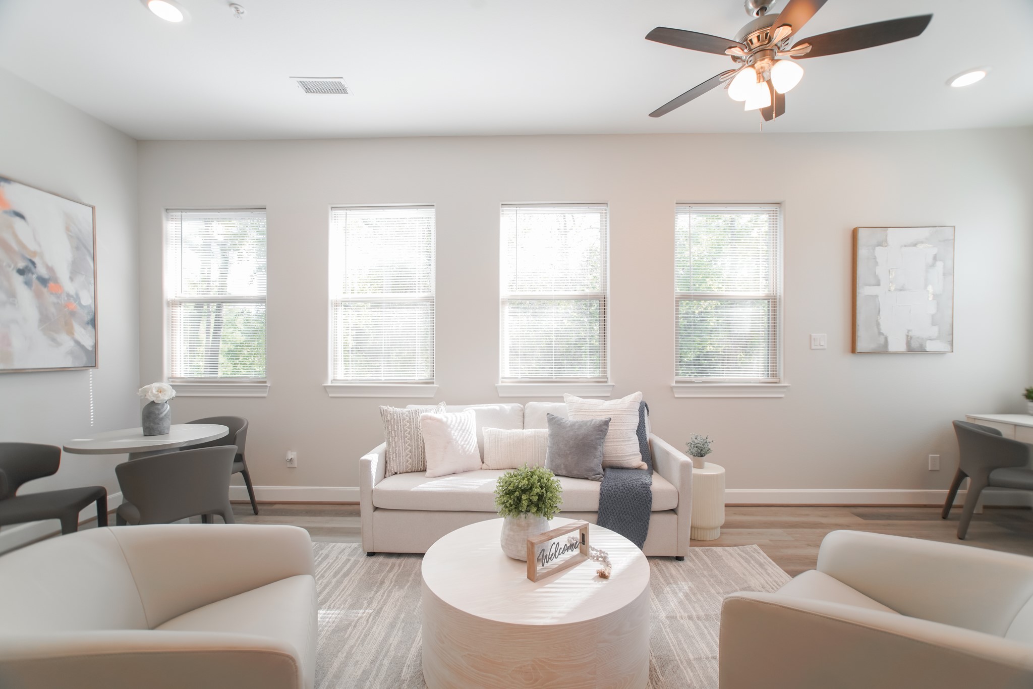 504 Nursery Road, Unit 3206 The Woodlands, TX 77380 - Photo 8 of 35 a living room with furniture and a large window