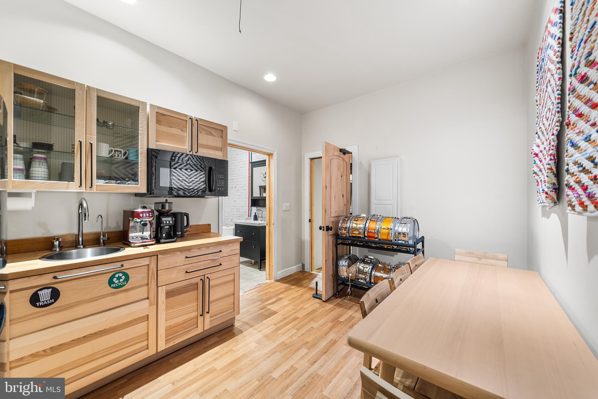 1506 East Wilt Street Philadelphia, PA 19125 - Photo 18 of 50 a kitchen view with wooden floor and electronic appliances