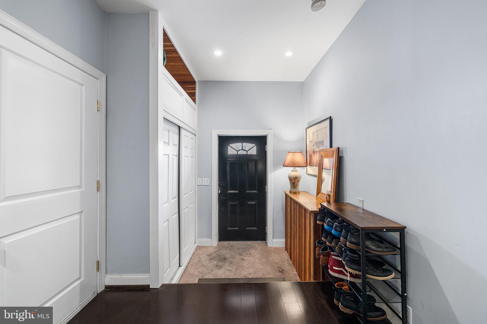 1506 East Wilt Street Philadelphia, PA 19125 - Photo 22 of 50 a view of a hallway with wooden floor and closet