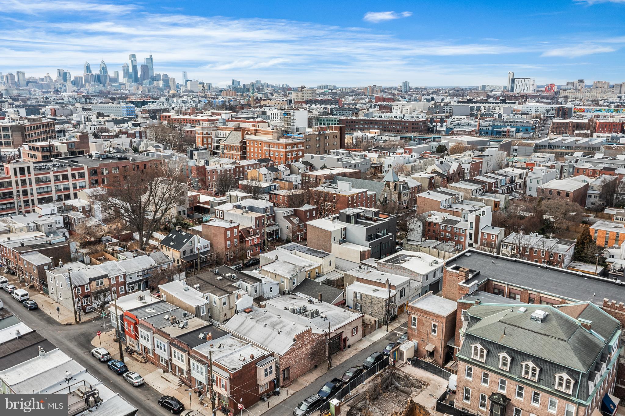 1506 East Wilt Street Philadelphia, PA 19125 - Photo 48 of 50 an aerial view of a city with lots of residential buildings