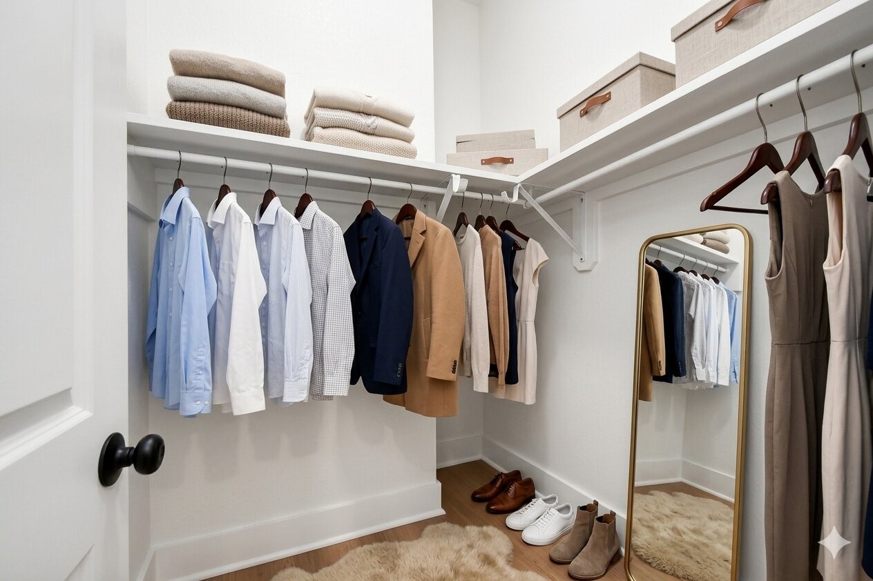 5226 Ricky Street Houston, TX 77033 - Photo 31 of 50 a view of walk in closet with clothes and shoes