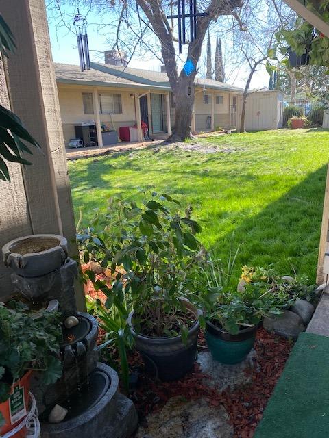 712 Main Street, Unit C Roseville, CA 95678 - Photo 7 of 8 a view of a house with backyard sitting area and garden